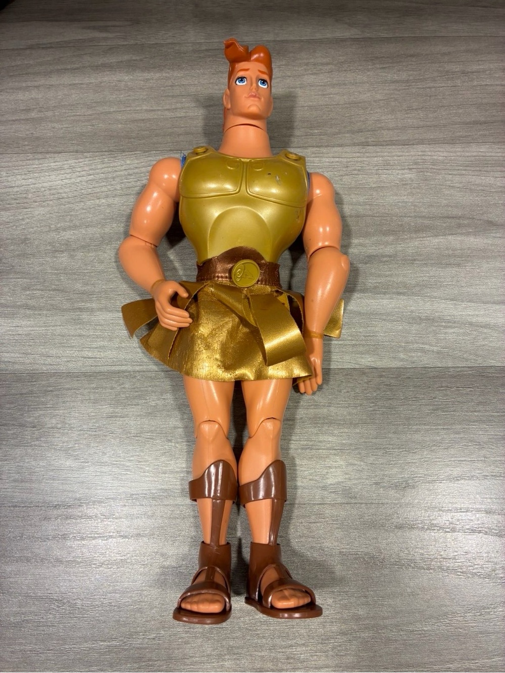 VTG Disney Mattel 1996 Golden Glow Hercules Hero 12.5" Action Figure Doll Loose